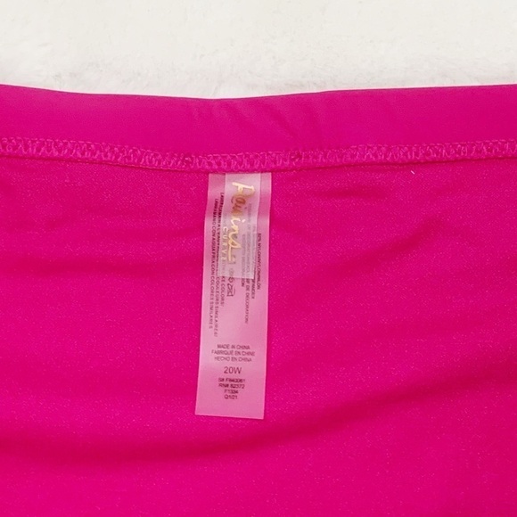 NWT Raisins Curve Costa Plus High Waisted Shirred Bikini Bottoms Pink - Picture 4 of 5